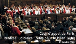 Rentrée judiciaire de la cour d’appel de Paris : retour sur le bilan 2019